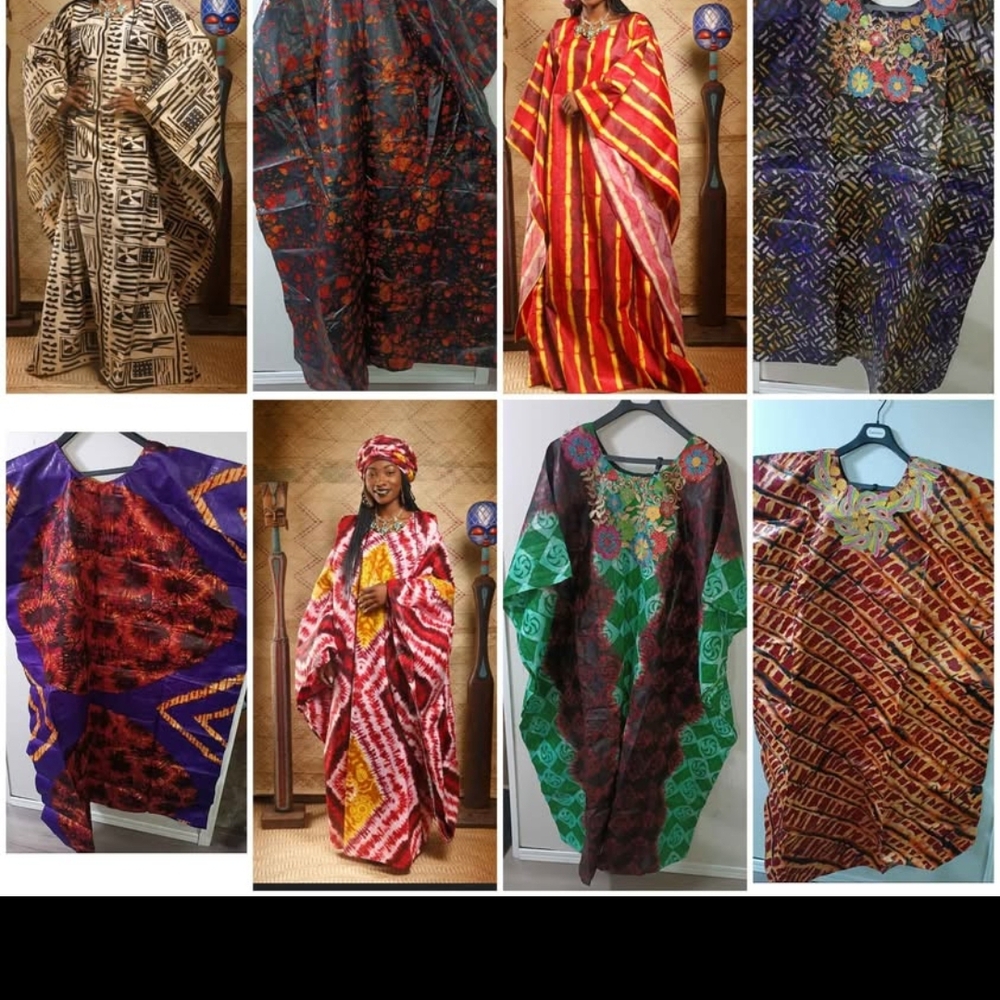 New Colorful Vintage African Print Kaftans Boubou Dress. One size fits all